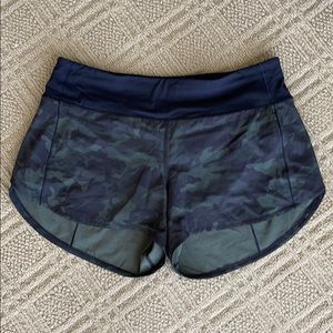 Lulu lemon speed up short 4” Camo pattern